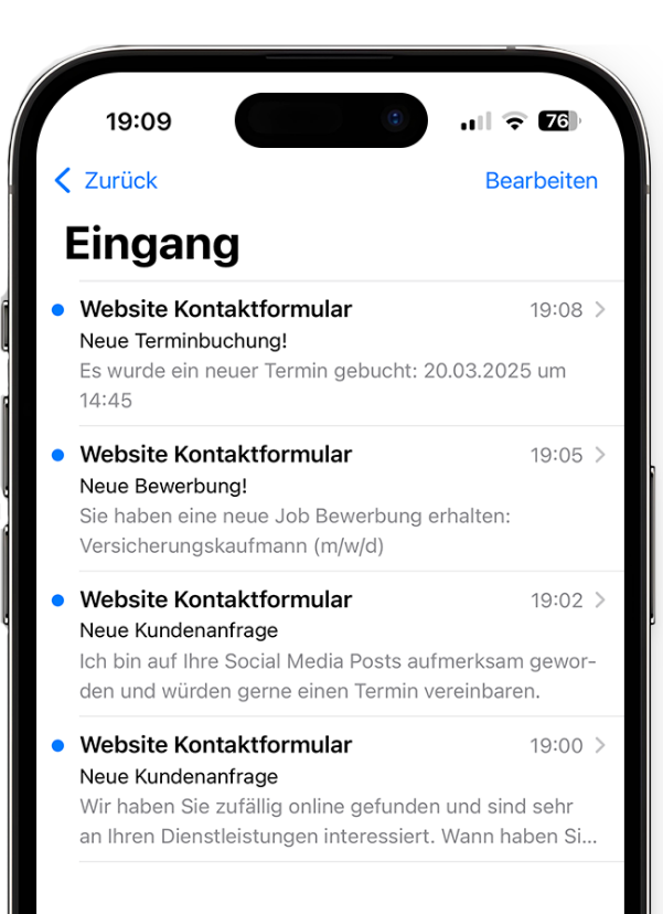 Volles E-Mail Postfach durch d3 Digital Agentur