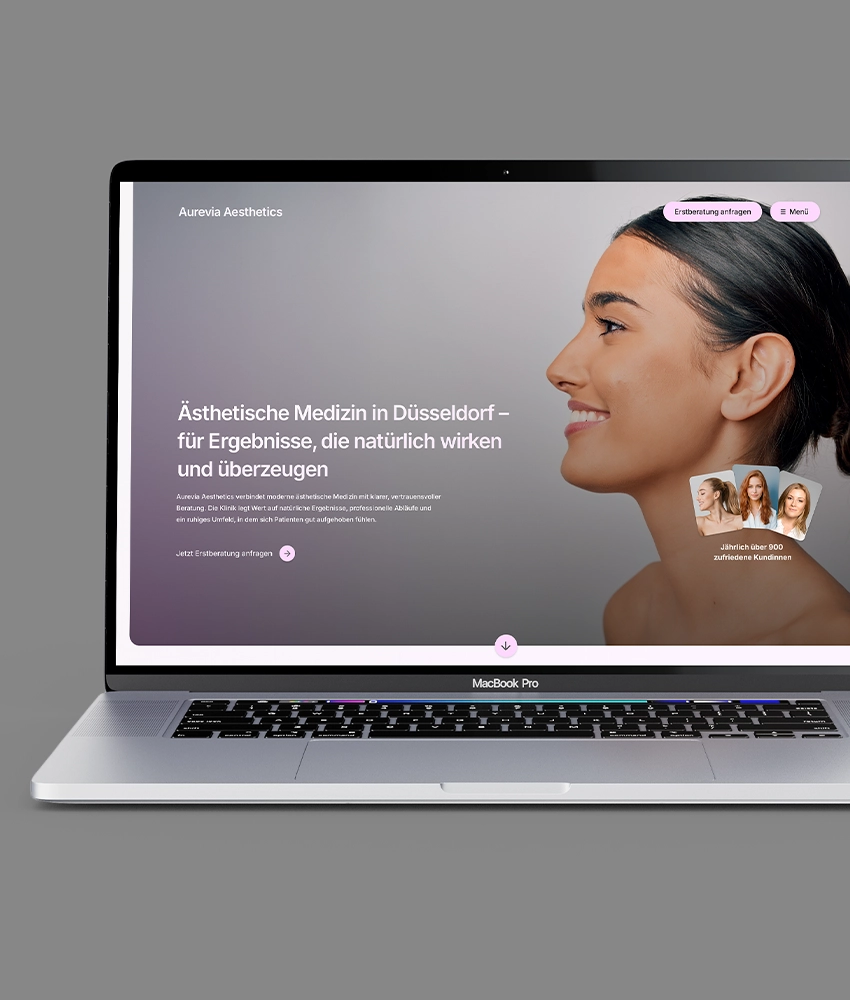 Webdesign für eine Ästhetische Medizin Praxis