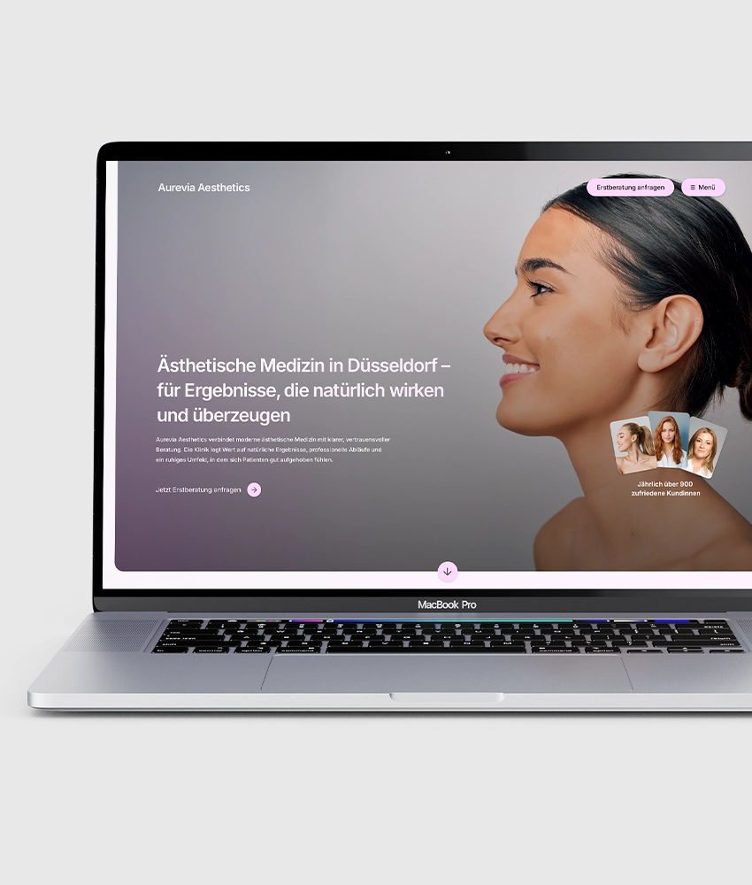 Webdesign für eine Ästhetische Medizin Praxis