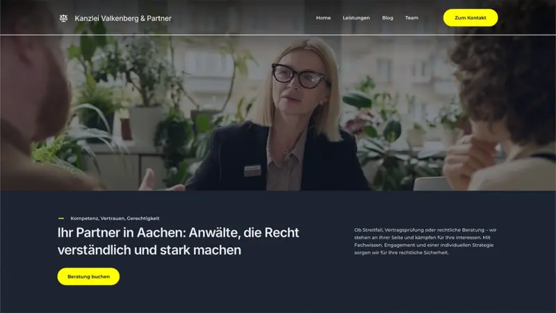 Webdesign / Website für Anwälte
