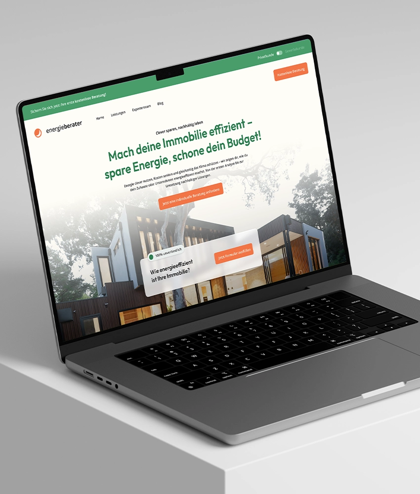 Energieberater Unternehmen mit professionellem Webdesign